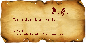 Maletta Gabriella névjegykártya